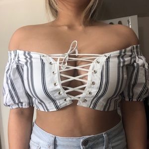 Striped crop top